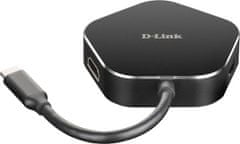 D-Link 4-v-1 razdelilnik USB-C HDMI in napajanje - Odprta embalaža