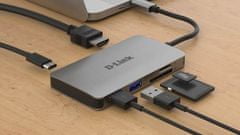D-Link 6-v-1 razdelilnik USB‑C