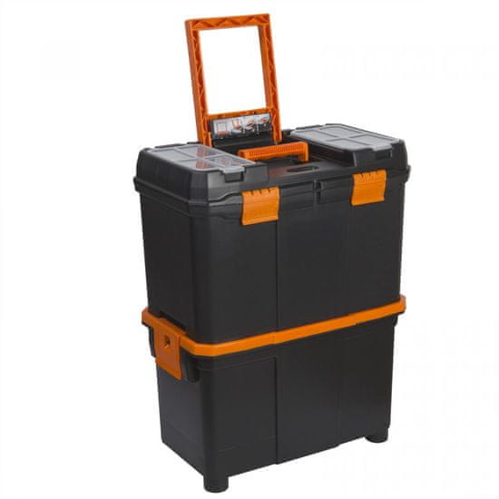 Handy Mobilni večdelni plastični kovček za orodje na kolesih - 18 " - 460 x 260 x 625 mm