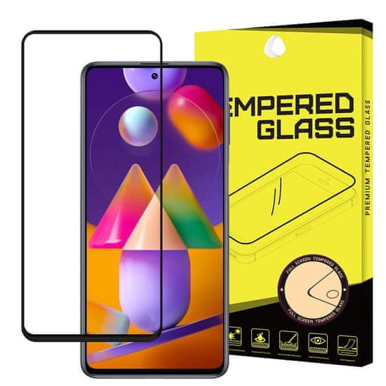 MG Full Glue Super Tough zaščitno steklo za Samsung Galaxy A71 / M51, črna