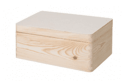 Čisté dřevo CleanWood Lesena škatla s pokrovom 40X30X24 CM brez ročaja