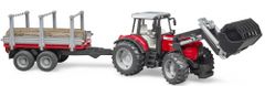 Bruder 2046 Farmer Massey Ferguson traktor z vleko
