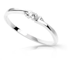 Cutie Diamonds Minimalističen prstan iz belega zlata z diamanti DZ6714-3053-00-X-2 (Obseg 61 mm)