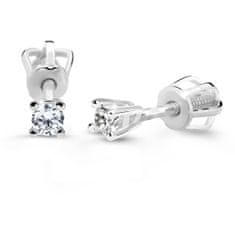 Cutie Diamonds Minimalistični uhani iz belega zlata z diamanti DZ60129-30-00-X-2