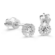 Cutie Diamonds Minimalistični uhani iz belega zlata z diamanti DZ60236-30-00-X-2