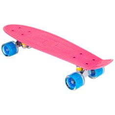 Enero Pennyboard 56 cm z LED kolesi, roza S-135