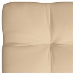 Vidaxl Blazina za kavč iz palet bež 120x80x12 cm