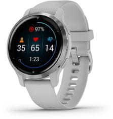 Garmin Venu 2S pametna ura, srebrna (Silver/Mist Gray)