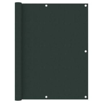 Vidaxl Balkonsko platno temno zeleno 120x500 cm oksford blago