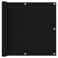 Greatstore Balkonsko platno črno 90x500 cm oksford blago
