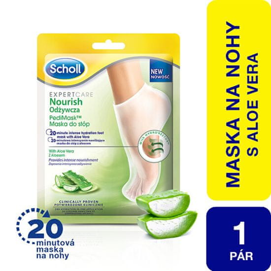 Scholl Care maska za noge z aloe vero Expert (Foot Mask) 1 par