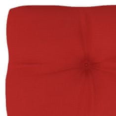 Greatstore Blazina za kavč iz palet rdeča 80x40x12 cm