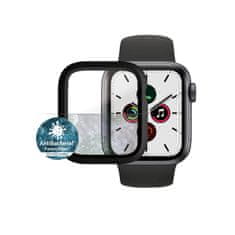 PanzerGlass steklo in ovitek za Apple Watch 4/5/6/SE, 40mm, črni okvir (3640)