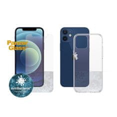 PanzerGlass Standard Antibacterial Bundle 2v1 zaščitno steklo za Apple iPhone 12 mini (PanzerGlass sklo + prozoren TPU ovitek) B2707