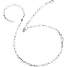 Amen Izvirna srebrna ogrlica z biseri Rosary CROBB3