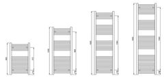 Atria Europe Ravna ogrevalna „lojtra“, 1850 mm, 450 mm