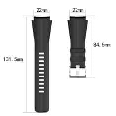 BStrap Silicone Davis pašček za Samsung Galaxy Watch 3 45mm, black