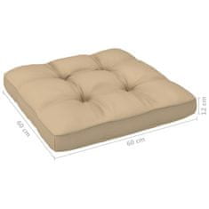 Vidaxl Blazina za kavč iz palet bež 60x60x12 cm