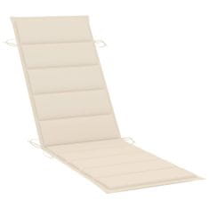 Vidaxl Blazina za ležalnik krem 186x58x4 cm oxford tkanina