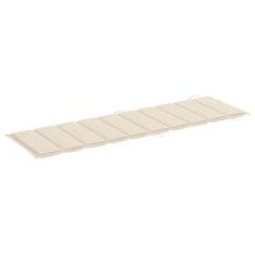 Vidaxl Blazina za ležalnik krem 186x58x4 cm oxford tkanina