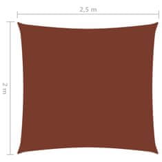 Vidaxl Senčno jadro oksford blago pravokotno 2x2,5 m terakota