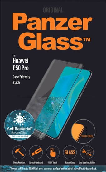 PanzerGlass Premium Antibacterial zaščitno steklo za Huawei P50 Pro (5388)