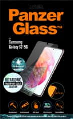PanzerGlass Ultrasonic Antibacterial zaščitno steklo Samsung Galaxy S21 5G, kaljeno, prozorno