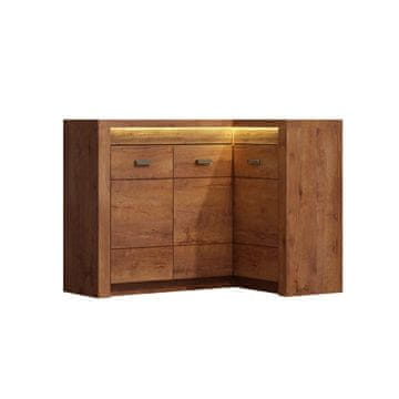 KONDELA Neskončnost 15 trivratna kotna komoda