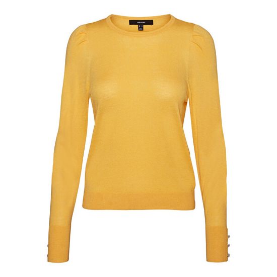 Vero Moda Ženski pulover VMSILKE Slim Fit 10240004 Corn svila