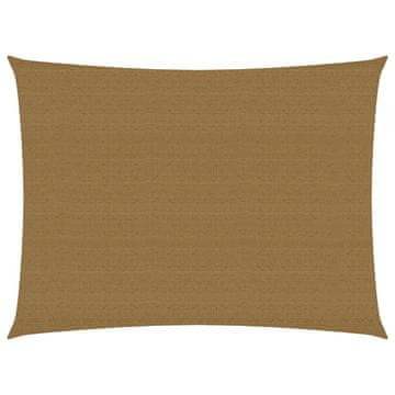 Vidaxl Senčno jadro 160 g/m² taupe 2,5x4 m HDPE