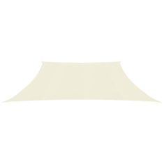Vidaxl Senčno jadro 160 g/m2 krem 4/5x3 m HDPE