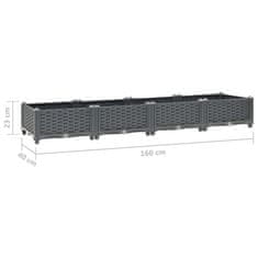 Vidaxl Visoka greda 160x40x23 cm polipropilen