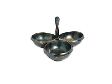 Julia Knight ECLIPSE bronasta tridelna skleda za oreške