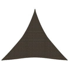Vidaxl Senčno jadro 160 g/m2 rjavo 5x5x5 m HDPE