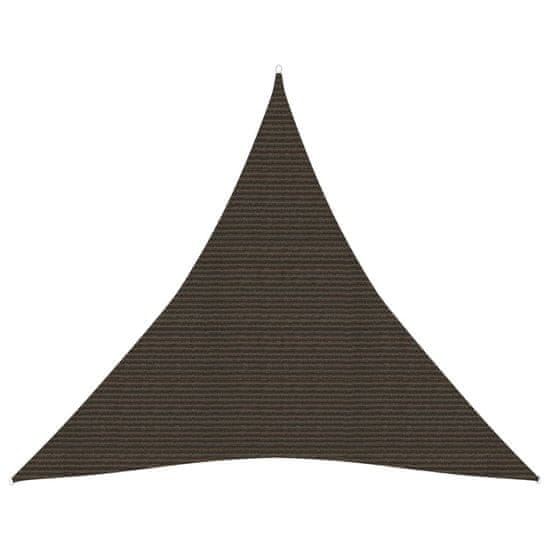 Vidaxl Senčno jadro 160 g/m2 rjavo 5x5x5 m HDPE