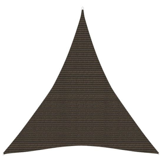 Vidaxl Senčno jadro 160 g/m2 rjavo 4x5x5 m HDPE