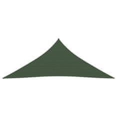 Vidaxl Senčno jadro 160 g/m2 temno zeleno 4x5x5 m HDPE