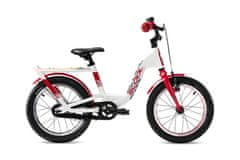 S'COOL Otroško kolo niXe EVO 16 bela / rdeča (od 110 cm)