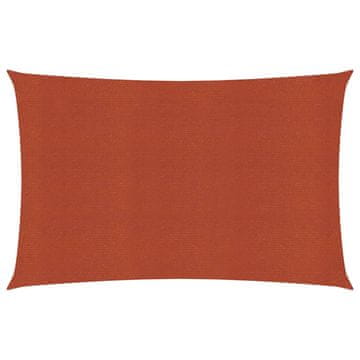 Vidaxl Senčno jadro 160 g/m² terakota 2x4,5 m HDPE