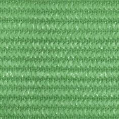 Greatstore Senčno jadro 160 g/m2 svetlo zeleno 3,5x3,5x4,9 m HDPE