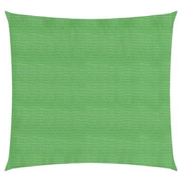 Vidaxl Senčno jadro 160 g/m² svetlo zeleno 3x3 m HDPE