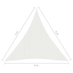 Vidaxl Senčno jadro 160 g/m2 belo 4x5x5 m HDPE