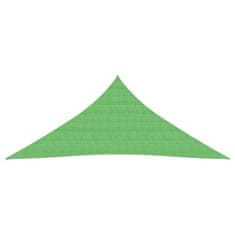 Vidaxl Senčno jadro 160 g/m2 svetlo zeleno 4,5x4,5x4,5 m HDPE