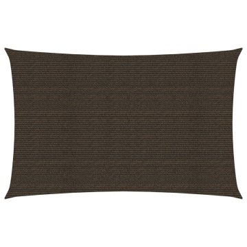 Vidaxl Senčno jadro 160 g/m² rjavo 3x6 m HDPE