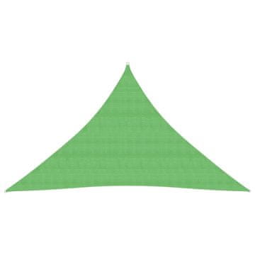Vidaxl Senčno jadro 160 g/m² svetlo zeleno 4x4x5,8 m HDPE