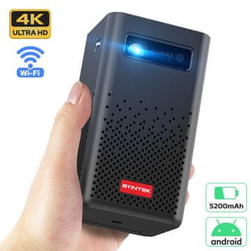 Byintek P20 prenosni mini projektor, 280 ANSI lumnov, Android, Wi-Fi, Bluetooth 5.0, 1080p - Odprta embalaža