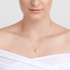 Preciosa Bleščeča srebrna ogrlica Naurica z rečnim biserom in kubičnimi cirkoniji Preciosa 5310 00