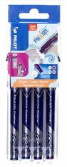 Pilot Frixion Fineliner set tehničnih svinčnikov, sv. moder + limeta + pink + viola, 4 kos