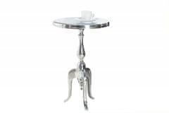 KINGHOME INVICTA JARDIN miza 75cm srebrna - aluminij
