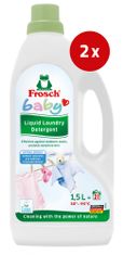 Frosch Baby tekoči detergent, 1,5 l, 2 kos